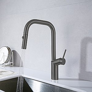 Смеситель для кухни Vincea VKF-107GM вороненая сталь купить в интернет-магазине сантехники Sanbest