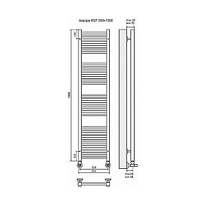 Полотенцесушитель водяной Terminus Аврора П27 300x1390 купить в интернет-магазине сантехники Sanbest