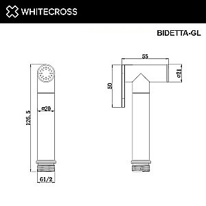 Гигиенический душ WhiteCross Y BIDETTA-GL золото купить в интернет-магазине сантехники Sanbest