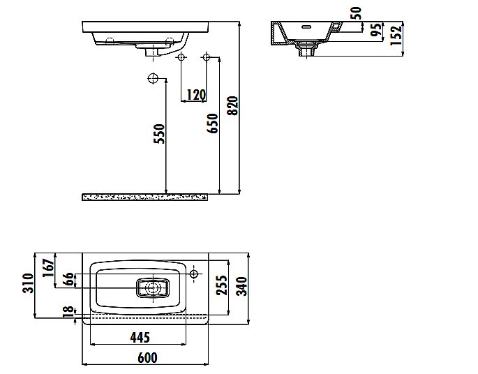 Раковина Creavit Memory 60 MY060-0000 белая купить в интернет-магазине Sanbest
