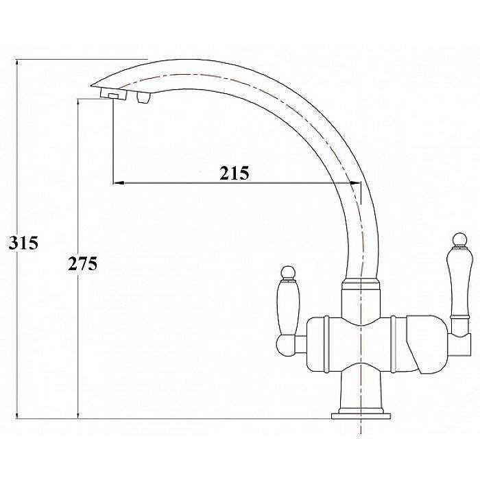 Смеситель для кухни Zorg Sanitary ZR 327 YF Хром купить в интернет-магазине сантехники Sanbest