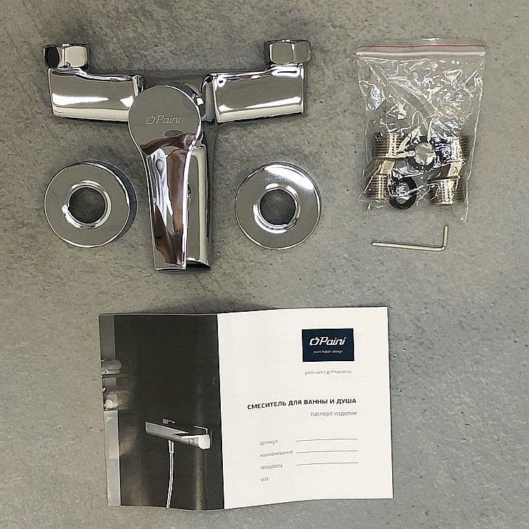 Смеситель для ванны PAINI Messina MECR111KM хром купить в интернет-магазине сантехники Sanbest