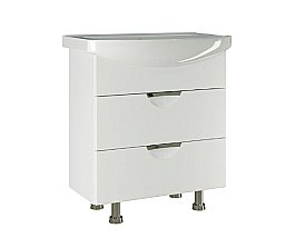 Тумба для раковины Mixline Этьен 75 542409 белая купить в интернет-магазине сантехники Sanbest