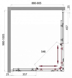 Душевой уголок BelBagno SELA-AH-2-100/90-C-Cr 100x90 стекло прозрачное/профиль хром купить в интернет-магазине Sanbest