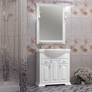 Зеркало Опадирис Риспекто 80 00-00007060 белый матовый в ванную от интернет-магазине сантехники Sanbest
