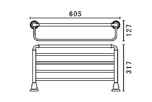 Полка Art&Max Bianchi AM-E-2610-Br купить в интернет-магазине сантехники Sanbest