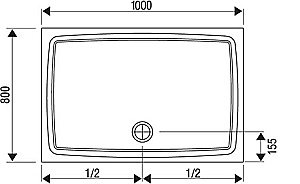 Душевой поддон Ravak Galaxy Gigant 100x80 купить в интернет-магазине Sanbest