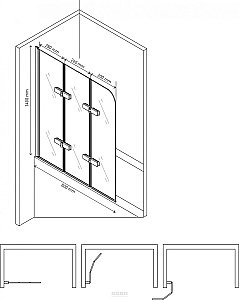Шторка для ванны BERGES СITY 2.0 062012 80x140 купить в интернет-магазине Sanbest