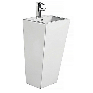 Раковина Azario FRETTA SQUARE 44 AZ-303 белая купить в интернет-магазине Sanbest