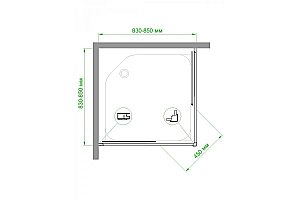Душевой уголок Royal Bath RB85HPD-C 85х85 матовый купить в интернет-магазине Sanbest