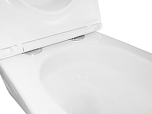 Унитаз подвесной Azario Trevi AZ-0093UQ3 белый, безободковый, с крышкой микролифт, слив торнадо купить в интернет-магазине Sanbest