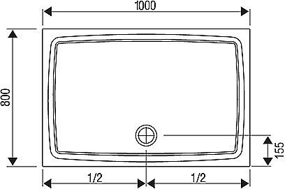 Душевой поддон Ravak Galaxy Gigant 100x80 купить в интернет-магазине Sanbest