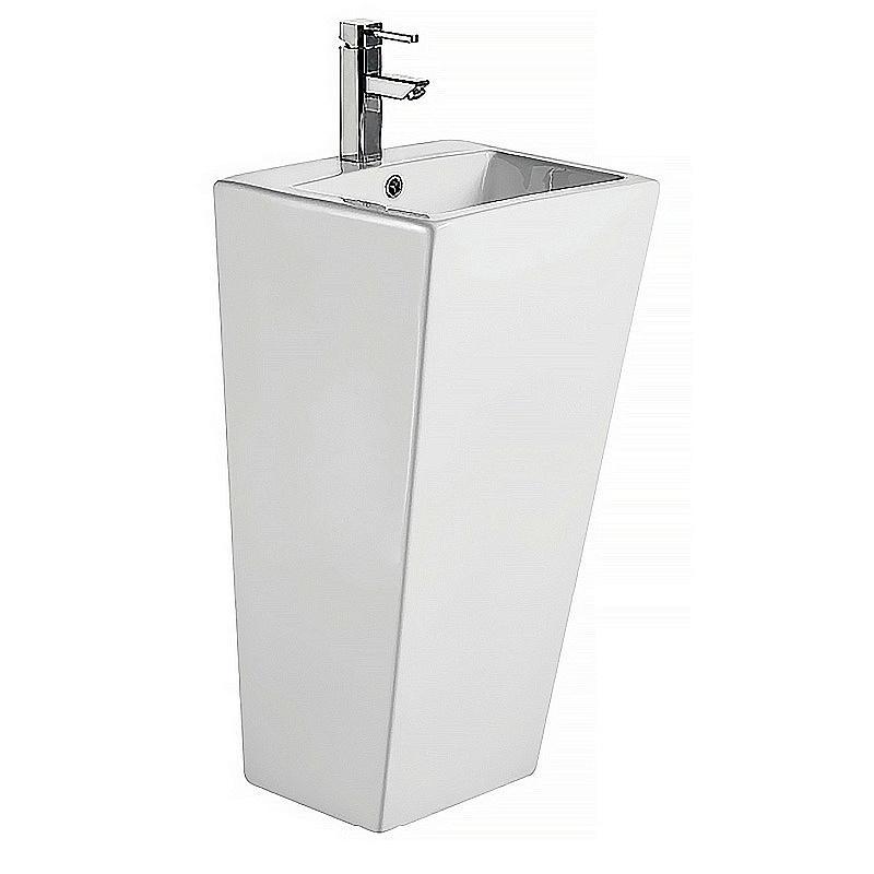 Раковина Azario FRETTA SQUARE 44 AZ-303 белая купить в интернет-магазине Sanbest