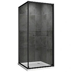 Душевой уголок ABBER Schwarzer Diamant AG0A100B 100x100 стекло прозрачное/профиль черный купить в интернет-магазине Sanbest