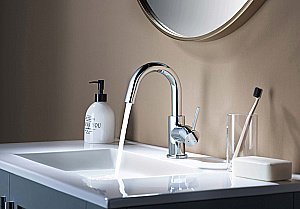 Смеситель для раковины Европа AQ1307CR хром, без донного клапана купить в интернет-магазине сантехники Sanbest