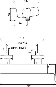Смеситель для душа Ravak 10° X070153 черный матовый купить в интернет-магазине сантехники Sanbest