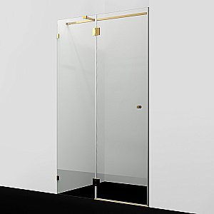 Душевая дверь WasserKRAFT Ems 76H 76H05 121 профиль золото/стекло прозрачное купить в интернет-магазине Sanbest