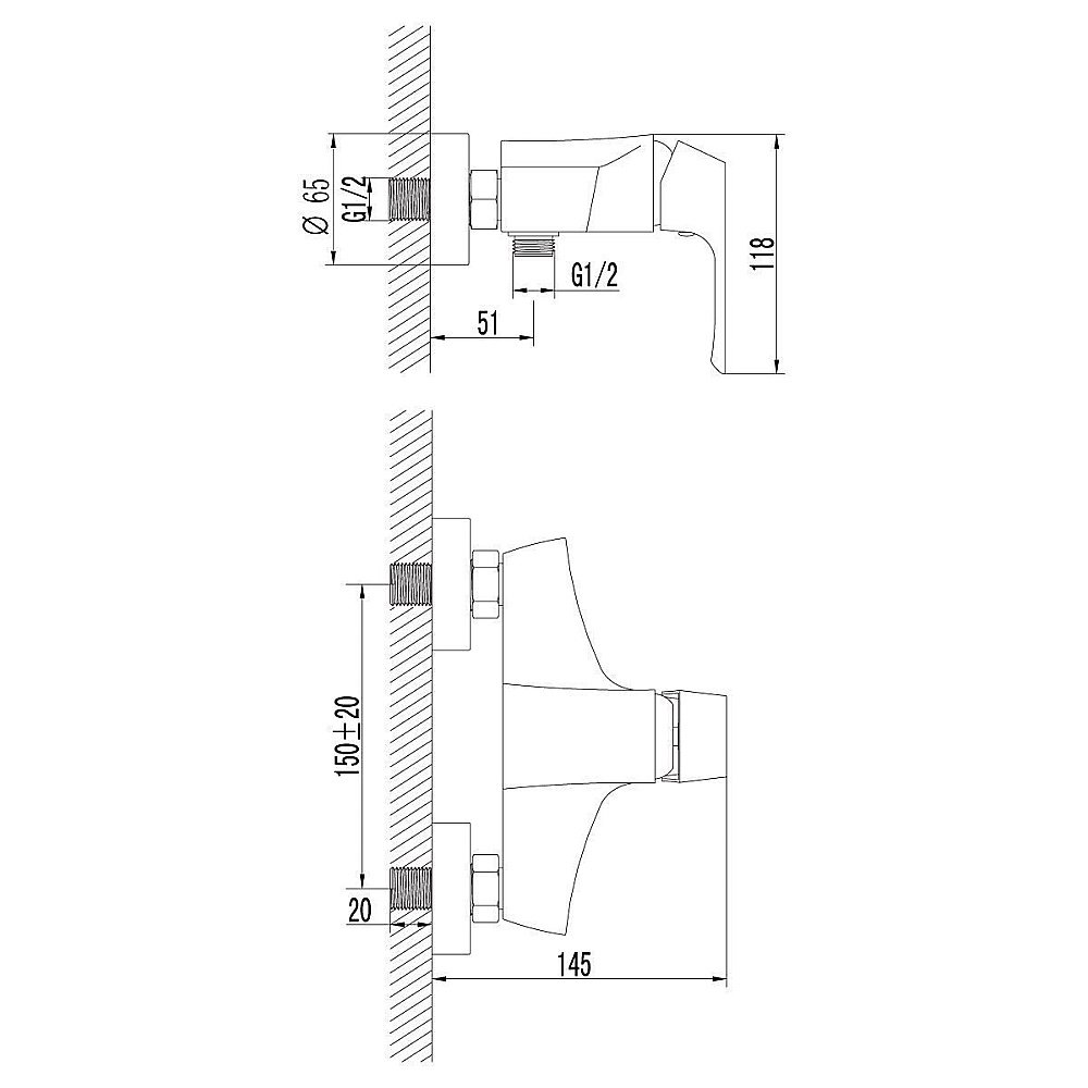 Смеситель для душа Lemark Unit LM4503C купить в интернет-магазине сантехники Sanbest