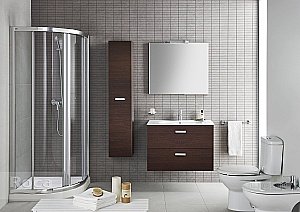 Тумба с раковиной Roca Victoria Nord ZRU9000031 80 венге для ванной в интернет-магазине Sanbest