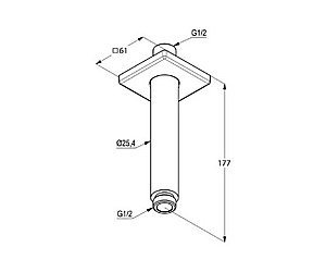 Держатель верхнего душа Kludi A-QA 665359100 купить в интернет-магазине сантехники Sanbest