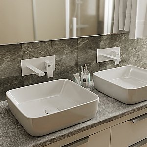 Смеситель для раковины D&K Bayern.Liszt DA1514408 белый матовый купить в интернет-магазине сантехники Sanbest