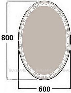 Зеркало LED De Aqua ДЕКО 188024 60x80 в ванную от интернет-магазине сантехники Sanbest