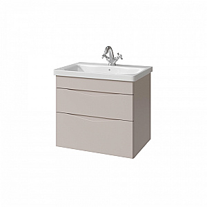 Тумба с раковиной Caprigo Lento 65 два ящика, цвет на выбор/эмаль для ванной в интернет-магазине Sanbest