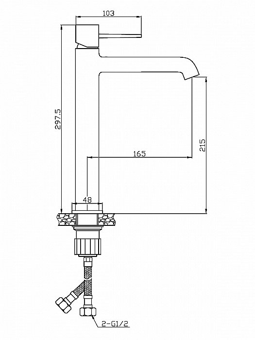 Смеситель для раковины Orange Karl M05-121w белый купить в интернет-магазине сантехники Sanbest