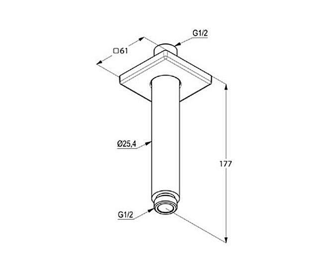 Держатель верхнего душа Kludi A-QA 665359100 купить в интернет-магазине сантехники Sanbest