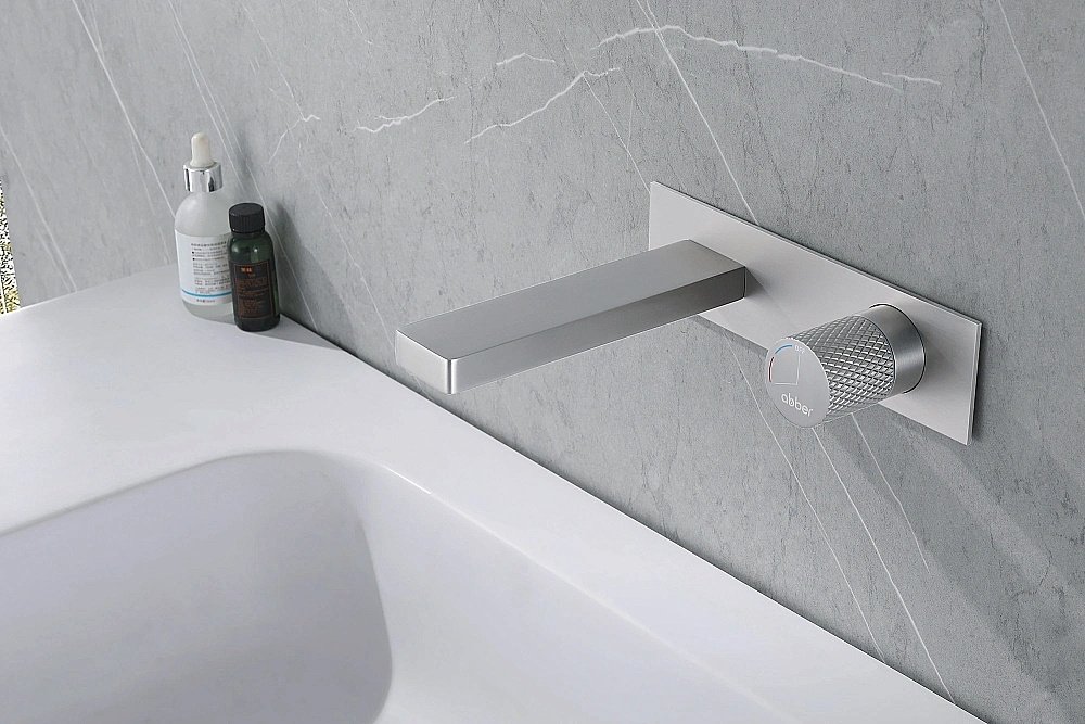 Смеситель для раковины ABBER Rund AF8712SP сатин купить в интернет-магазине сантехники Sanbest