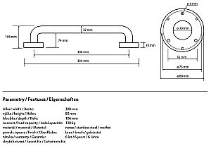 Поручень Bemeta Help program 301100302 купить в интернет-магазине сантехники Sanbest