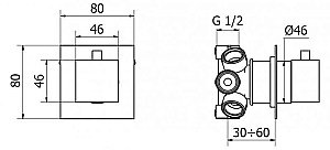 Дивертор Cezares Articoli Vari CZR-DEV5-01-Cr для смесителя в интернет-магазине сантехники Sanbest