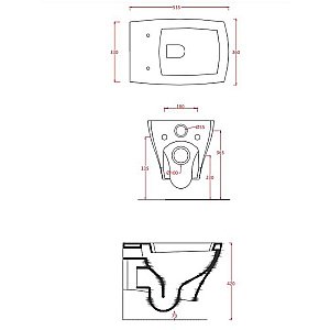 Унитаз подвесной Artceram Jazz 54х36 JZV001 05 00 bi matt белый матовый купить в интернет-магазине Sanbest
