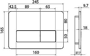 Кнопка для инсталляции IDDIS Unifix UNI41CHi77 купить в интернет-магазине сантехники Sanbest