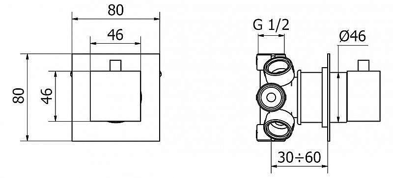 Дивертор Cezares Articoli Vari CZR-DEV5-01-Cr для смесителя в интернет-магазине сантехники Sanbest