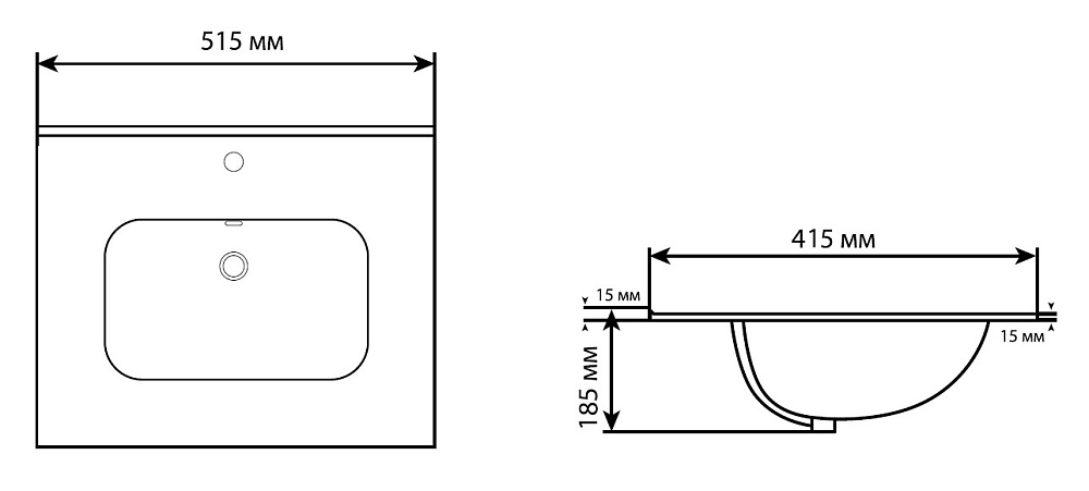 Раковина Aquanet Flat 330428 50 белая матовая купить в интернет-магазине Sanbest