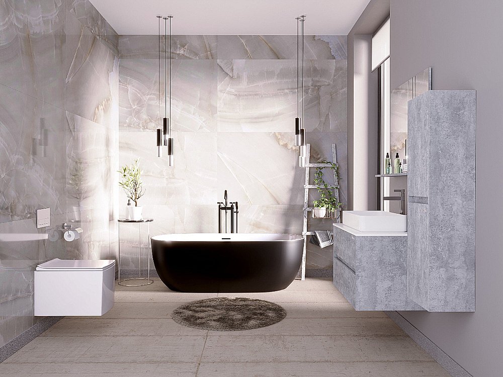 Ванна акриловая Grossman Classic GR-2502MB 160х80 белая, черная матовая купить в интернет-магазине Sanbest