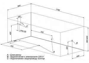 Акриловая ванна Aquanet Bright 180x80 233143 с к/с купить в интернет-магазине Sanbest