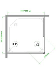 Душевой уголок Royal Bath RB100HPD-T-BL 100х100 прозрачный купить в интернет-магазине Sanbest