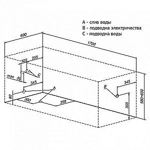 Акриловая ванна Aquanet Hellas 170x70 205497 с к/с8 купить в интернет-магазине Sanbest