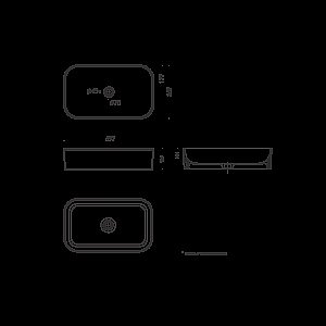 Раковина Sanita luxe Infinity Slim 60 INF60SLWB01S белая купить в интернет-магазине Sanbest