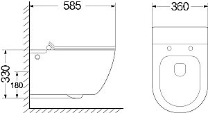 Унитаз подвесной CeruttiSpa Barbaria Aria Pulse 10591 белый, безободковый, с крышкой микролифт купить в интернет-магазине Sanbest