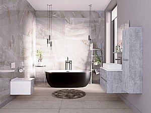 Ванна акриловая Grossman Classic GR-2502MB 160х80 белая, черная матовая купить в интернет-магазине Sanbest