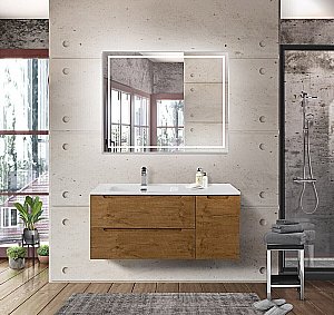 Тумба с раковиной BelBagno ETNA-1000-2C-1A-SO-RN-L/R Rovere Nature для ванной в интернет-магазине Sanbest