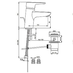 Смеситель для раковины Ideal Standard Connect B9914AA купить в интернет-магазине сантехники Sanbest