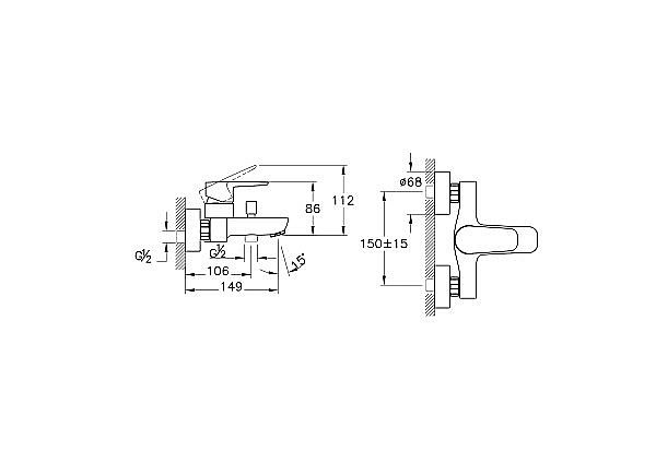 Смеситель для ванны VitrA Flow Soft A4294636EXP черный матовый купить в интернет-магазине сантехники Sanbest
