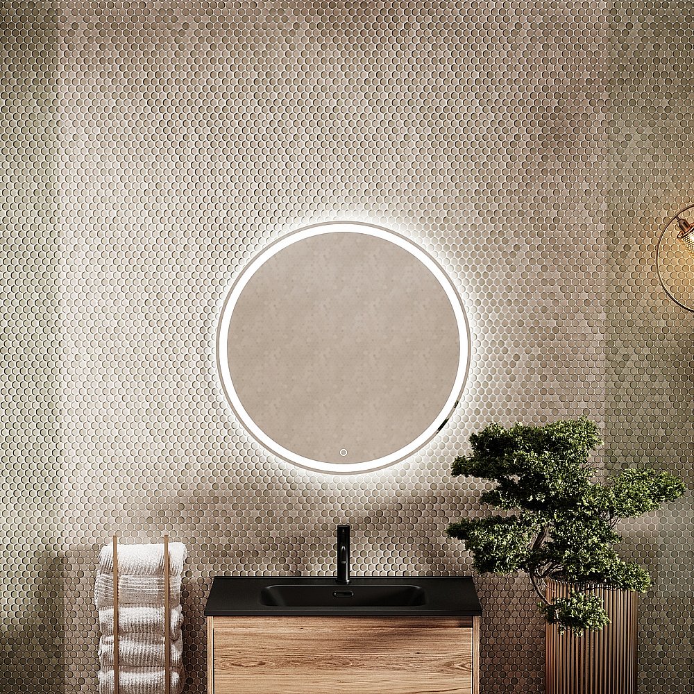 Зеркало Sancos Bella BE800 белое в ванную от интернет-магазине сантехники Sanbest