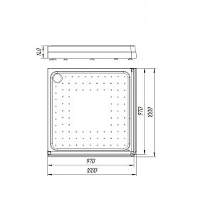 Душевой поддон Радомир к ДУ 100х100 купить в интернет-магазине Sanbest
