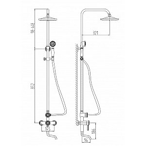 Душевая система Milacio Soria MC.102.SL серебро купить в интернет-магазине сантехники Sanbest