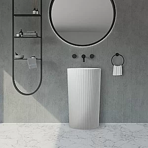 Раковина ABBER Stein AS2501-H белая матовая купить в интернет-магазине Sanbest